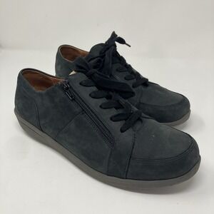 Vionic Abigail Womens 11 Wide Black Leather Weather Resistant Comfort Shoes Zip